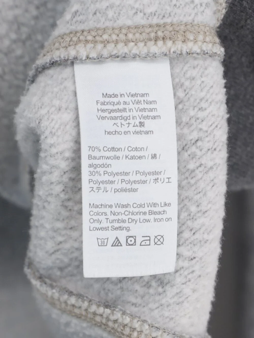 J. CREW Men's Marled Brushed Fleece Full-Zip Hoodie in Gray Size L